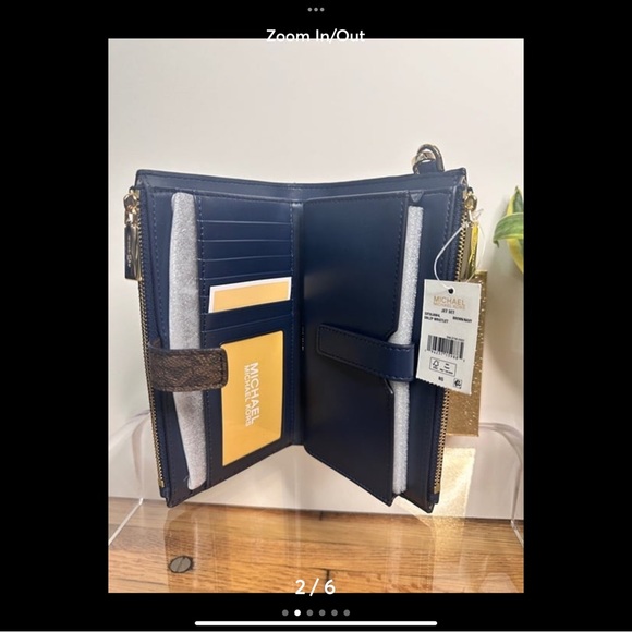 Michael Kors navy wallet (searching for within reason) " - Picture 6 of 6
